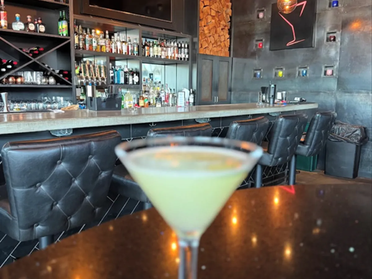 Martini served inside the lounge